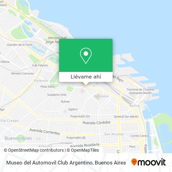 Mapa de Museo del Automovil Club Argentino