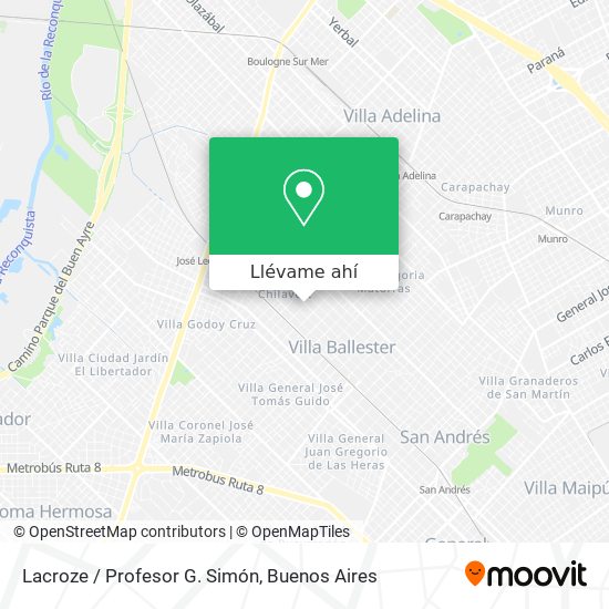 Mapa de Lacroze / Profesor G. Simón