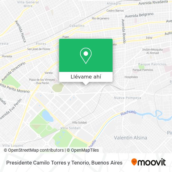 Mapa de Presidente Camilo Torres y Tenorio