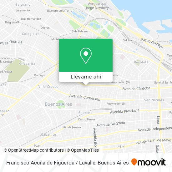 Mapa de Francisco Acuña de Figueroa / Lavalle