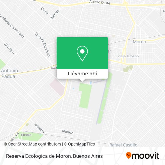 Mapa de Reserva Ecologica de Moron