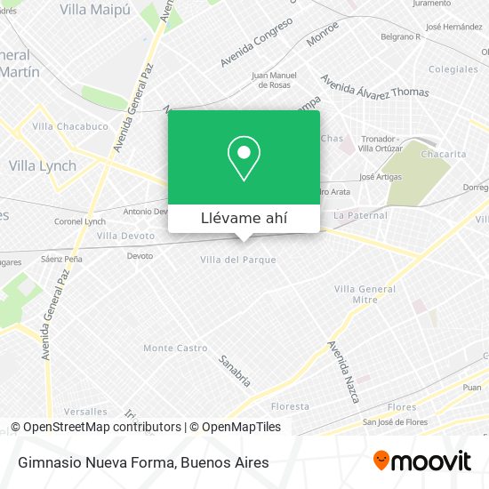 Mapa de Gimnasio Nueva Forma