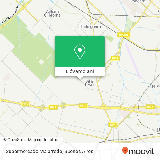 Mapa de Supermercado Malarredo