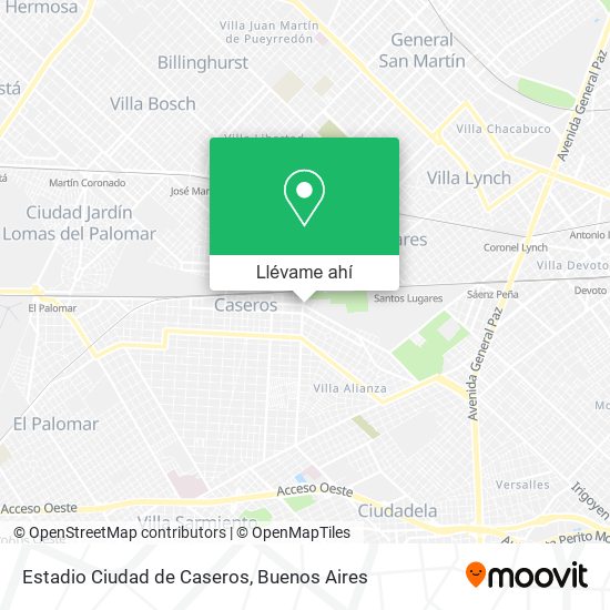 Mapa de Estadio Ciudad de Caseros