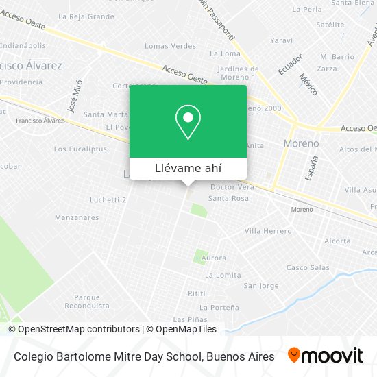 Mapa de Colegio Bartolome Mitre Day School