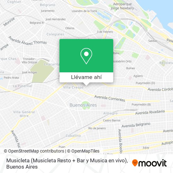Mapa de Musicleta (Musicleta Resto + Bar y Musica en vivo)