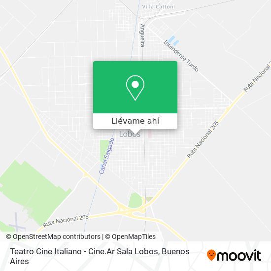 Mapa de Teatro Cine Italiano - Cine.Ar Sala Lobos