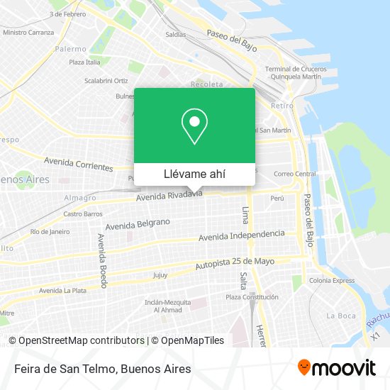 Mapa de Feira de San Telmo