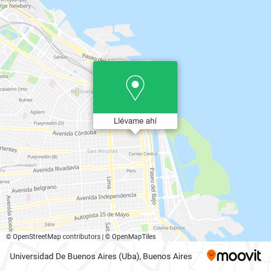 ¿Cómo Llegar A Universidad De Buenos Aires (Uba) En Distrito Federal En ...