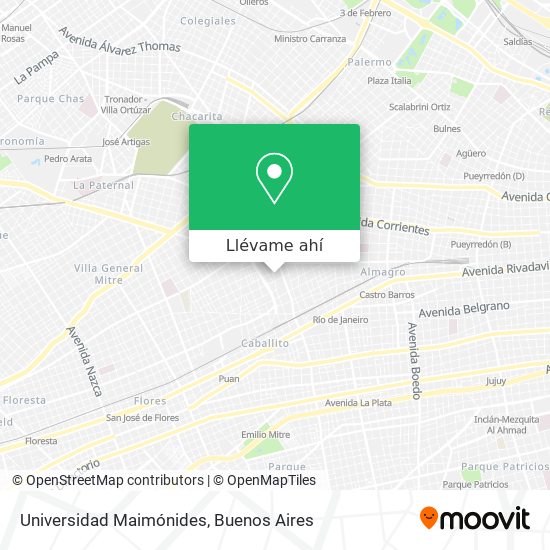 Mapa de Universidad Maimónides