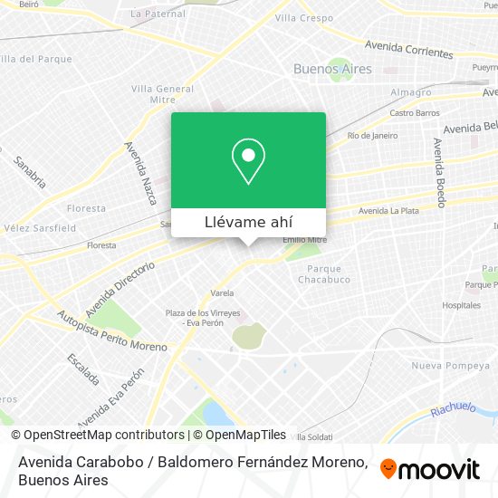 Mapa de Avenida Carabobo / Baldomero Fernández Moreno