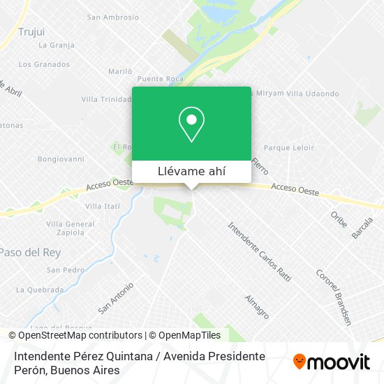 Mapa de Intendente Pérez Quintana / Avenida Presidente Perón