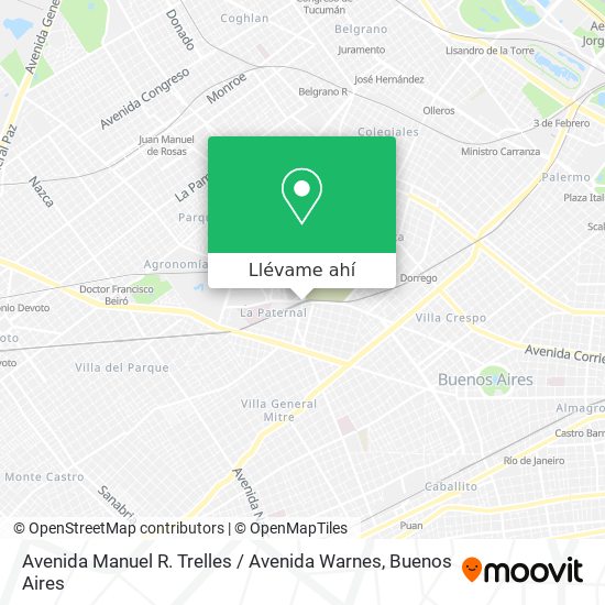 Mapa de Avenida Manuel R. Trelles / Avenida Warnes