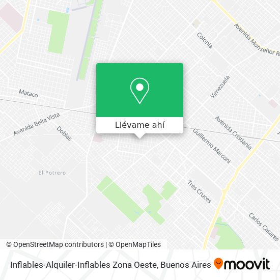Mapa de Inflables-Alquiler-Inflables Zona Oeste