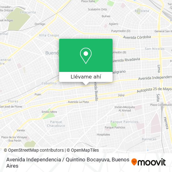 Mapa de Avenida Independencia / Quintino Bocayuva