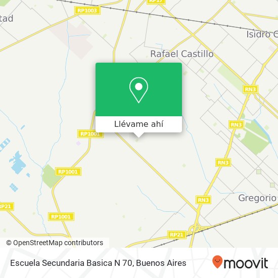 Mapa de Escuela Secundaria Basica N 70