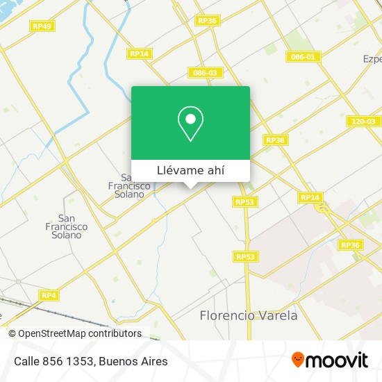 Mapa de Calle 856 1353