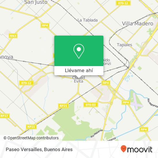 Mapa de Paseo Versailles