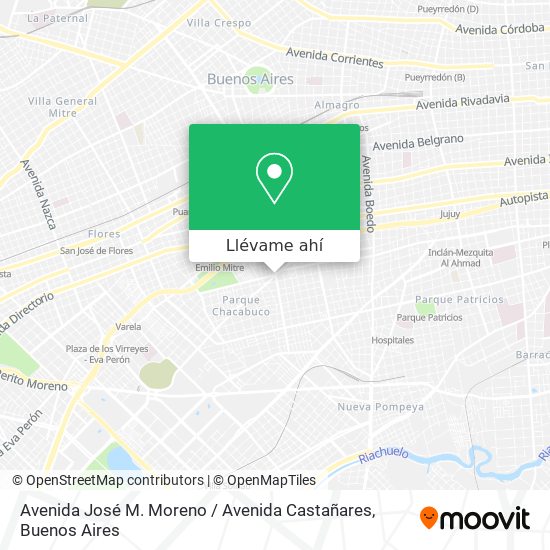 Mapa de Avenida José M. Moreno / Avenida Castañares