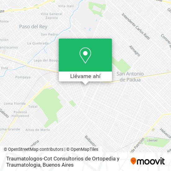 Mapa de Traumatologos-Cot Consultorios de Ortopedia y Traumatologia