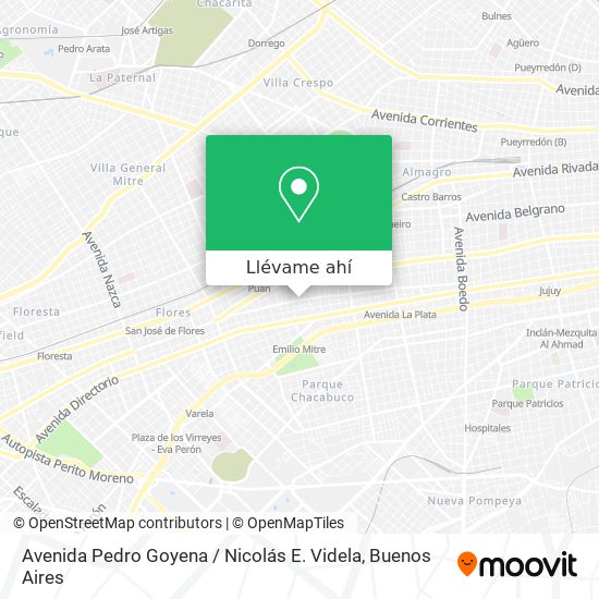 Mapa de Avenida Pedro Goyena / Nicolás E. Videla