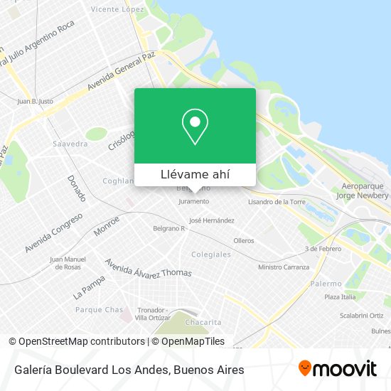 Mapa de Galería Boulevard Los Andes