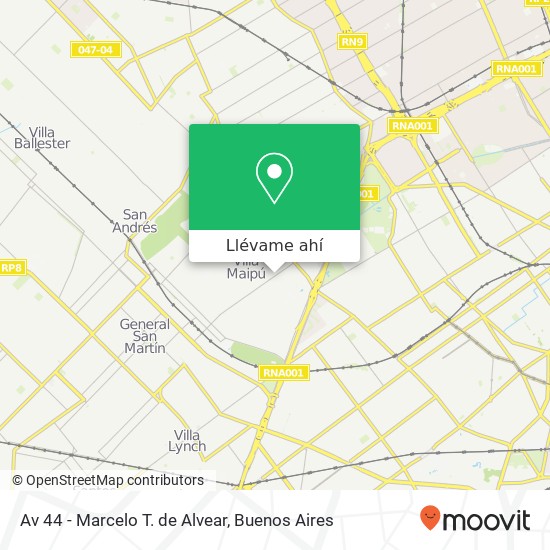 Mapa de Av 44 - Marcelo T. de Alvear