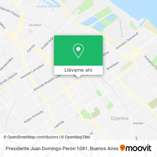 Mapa de Presidente Juan Domingo Perón 1081