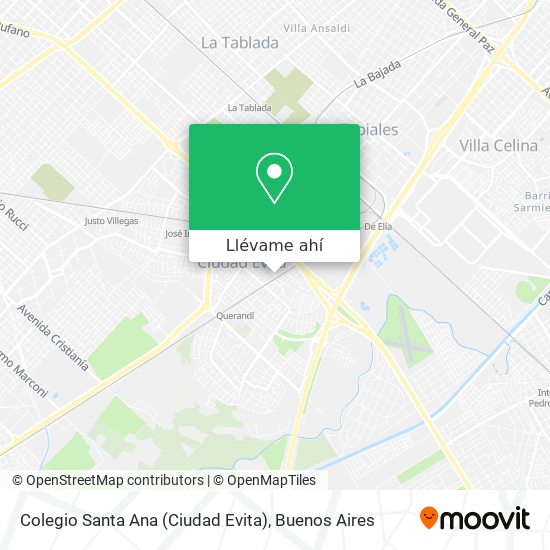 Mapa de Colegio Santa Ana (Ciudad Evita)