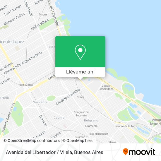Mapa de Avenida del Libertador / Vilela