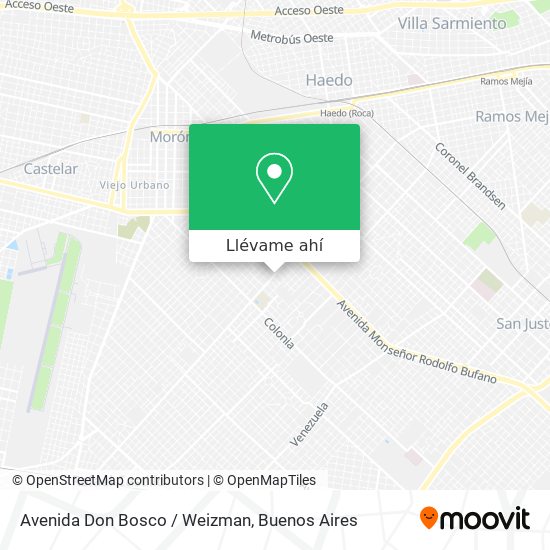 Mapa de Avenida Don Bosco / Weizman