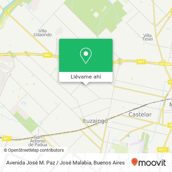 Mapa de Avenida José M. Paz / José Malabia