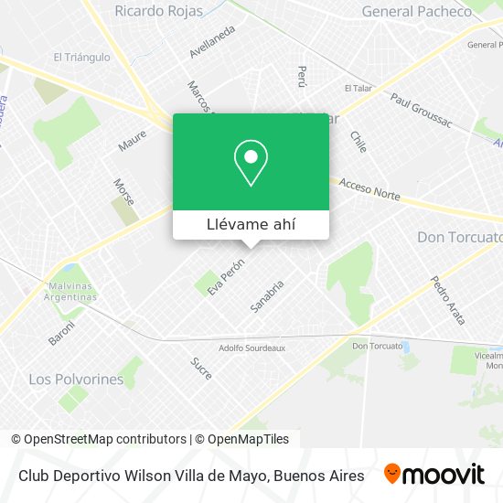 Mapa de Club Deportivo Wilson Villa de Mayo