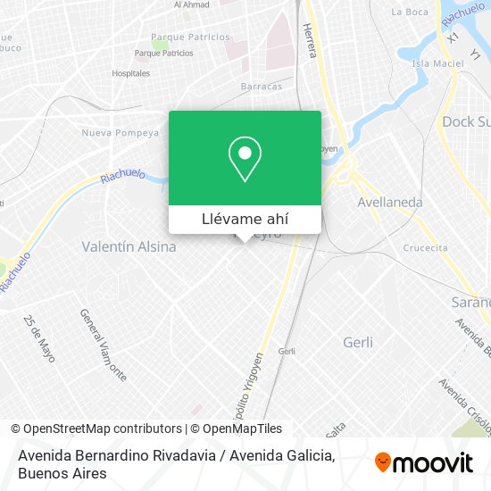 Mapa de Avenida Bernardino Rivadavia / Avenida Galicia