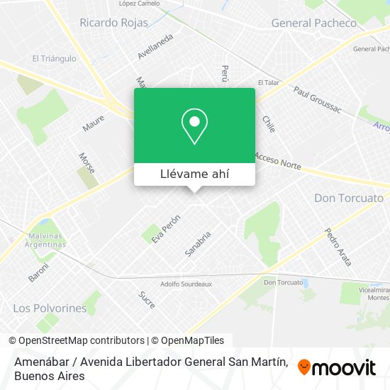 Mapa de Amenábar / Avenida Libertador General San Martín