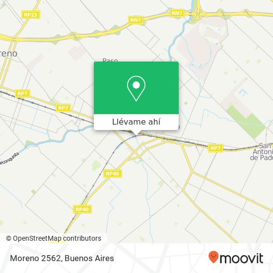 Mapa de Moreno 2562
