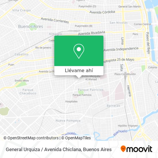 Mapa de General Urquiza / Avenida Chiclana