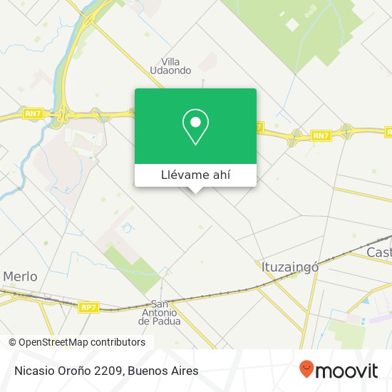 Mapa de Nicasio Oroño 2209