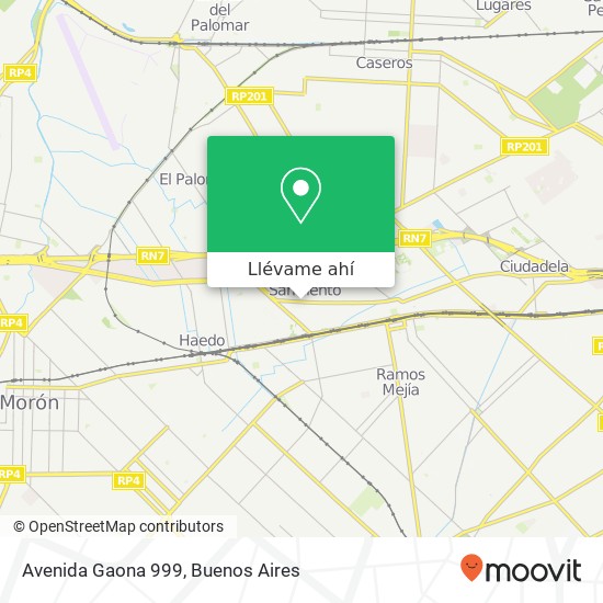 Mapa de Avenida Gaona 999