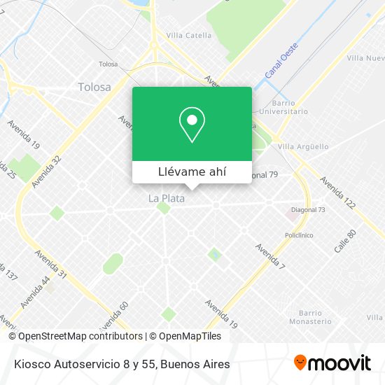 Mapa de Kiosco Autoservicio 8 y 55