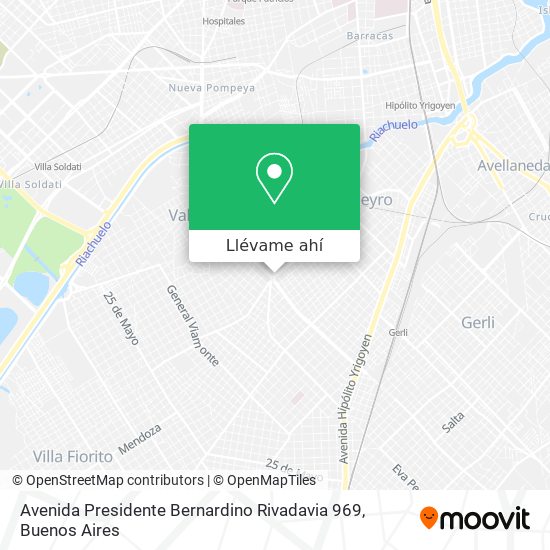 Mapa de Avenida Presidente Bernardino Rivadavia 969