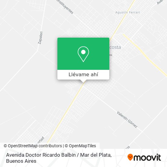 Mapa de Avenida Doctor Ricardo Balbín / Mar del Plata
