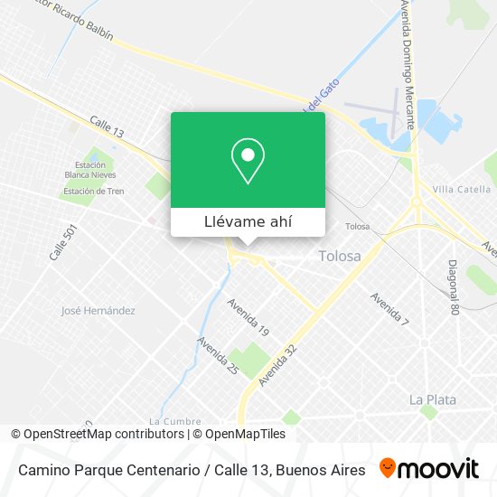 Mapa de Camino Parque Centenario / Calle 13