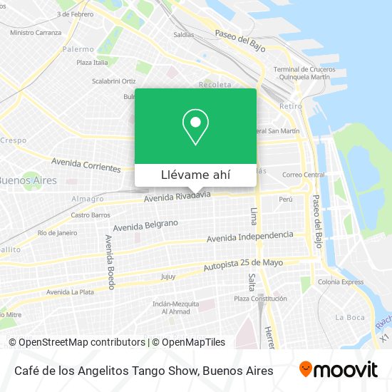 Mapa de Café de los Angelitos Tango Show