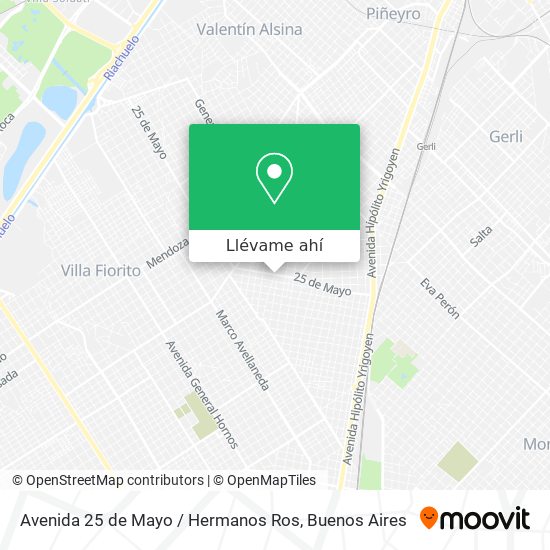 Mapa de Avenida 25 de Mayo / Hermanos Ros