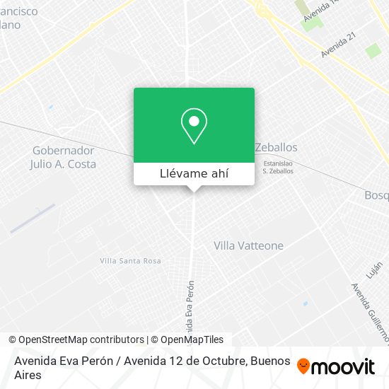 Mapa de Avenida Eva Perón / Avenida 12 de Octubre