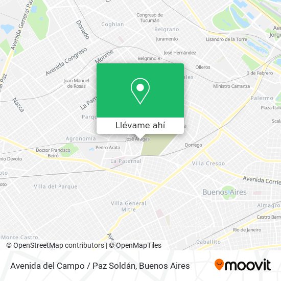 Mapa de Avenida del Campo / Paz Soldán