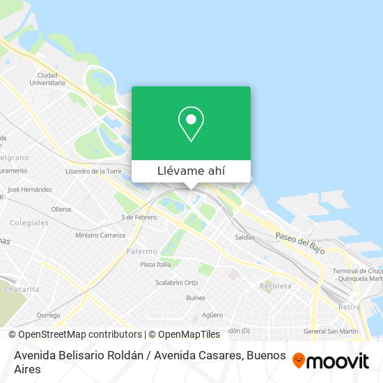 Mapa de Avenida Belisario Roldán / Avenida Casares