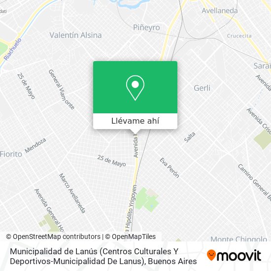 Mapa de Municipalidad de Lanús (Centros Culturales Y Deportivos-Municipalidad De Lanus)