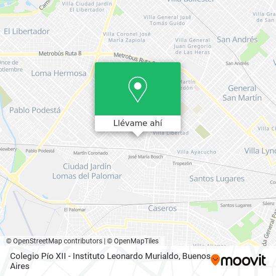 Mapa de Colegio Pío XII - Instituto Leonardo Murialdo